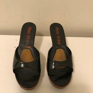 Miu Miu patent leather mules size 36